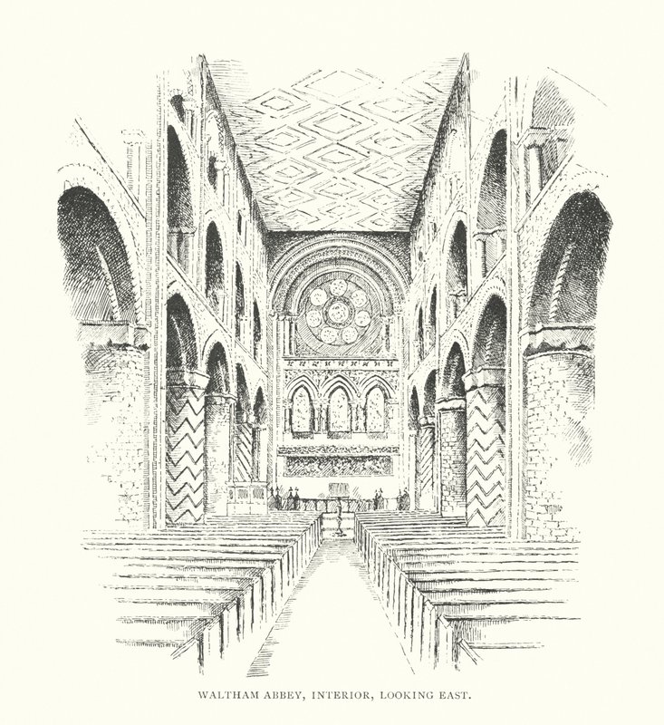 Waltham Abbey, Interior, looking East by Duncan Moul