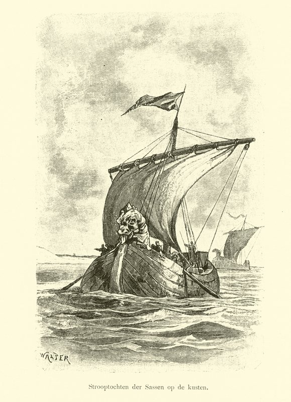 Saxon Raids on the Coast by Dutch School