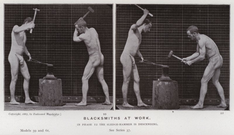The Human Figure in Motion: Blacksmiths at Work by Eadweard Muybridge