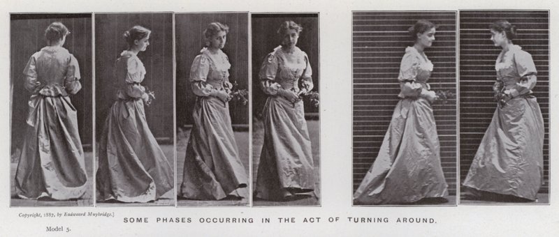The Human Figure in Motion: Some phases occurring in the act of turning around by Eadweard Muybridge