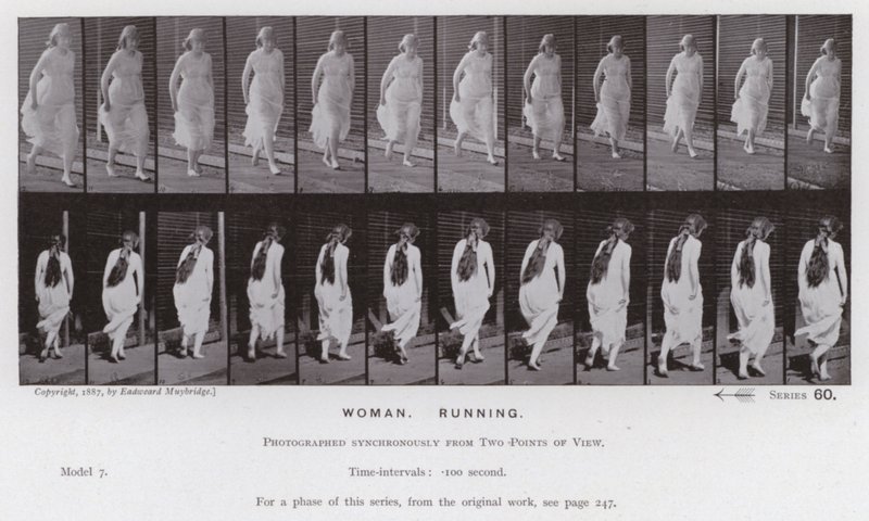 The Human Figure in Motion: Woman, Running by Eadweard Muybridge