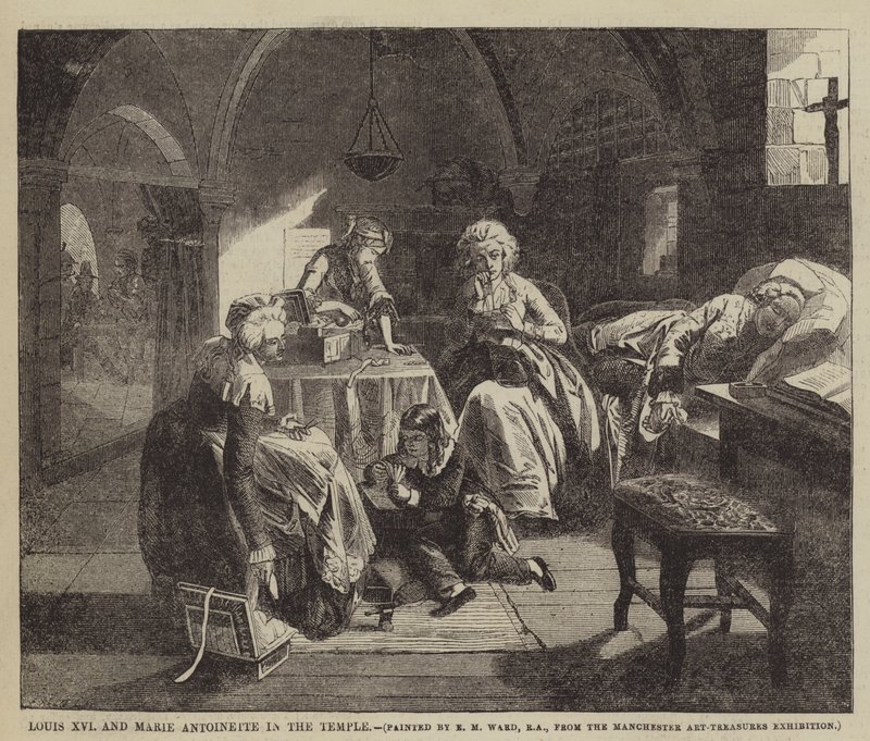 Louis XVI and Marie Antoinette in the Temple by Edgar Melville Ward