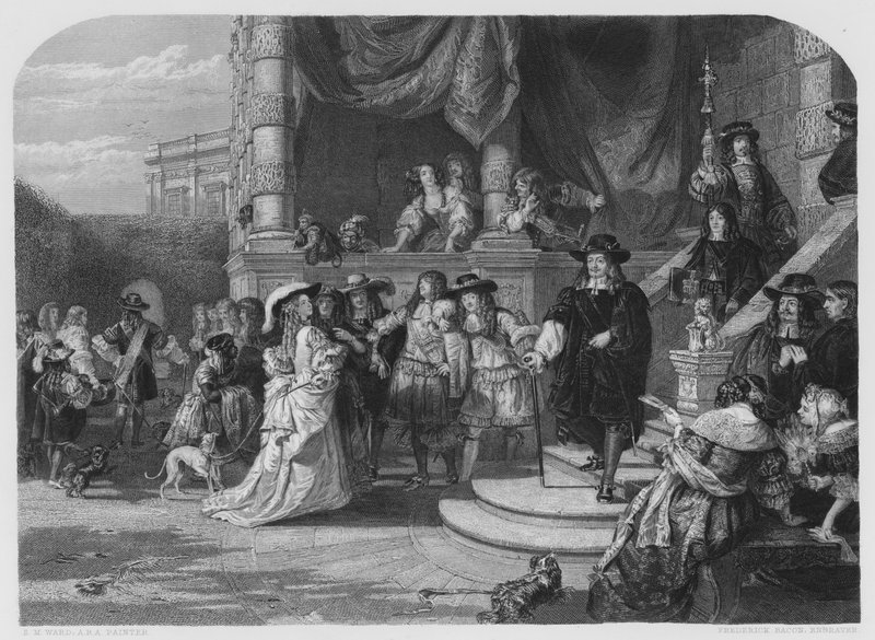 The Fall of Clarendon, from the picture in the collection of the Right Honourable Lord Northwick, a duplicate being in the Vernon Gallery by Edgar Melville after Ward