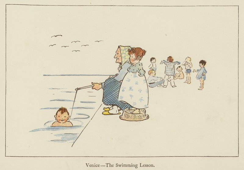 Venice, the swimming lesson by Edith Farmiloe
