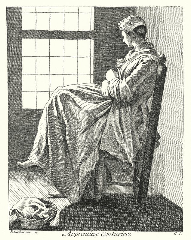 Apprentice Seamstress by Edmé (after) Bouchardon