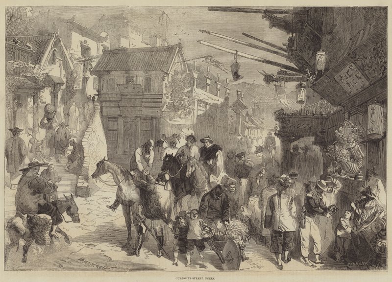 Curiosity-Street, Pekin by Edmond Morin