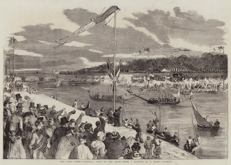 The Paris Fetes, Oriental Joust on the Seine by Edmond Morin