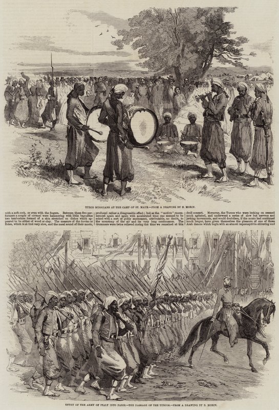 The Paris Fetes, Passage of the Turcos by Edmond Morin