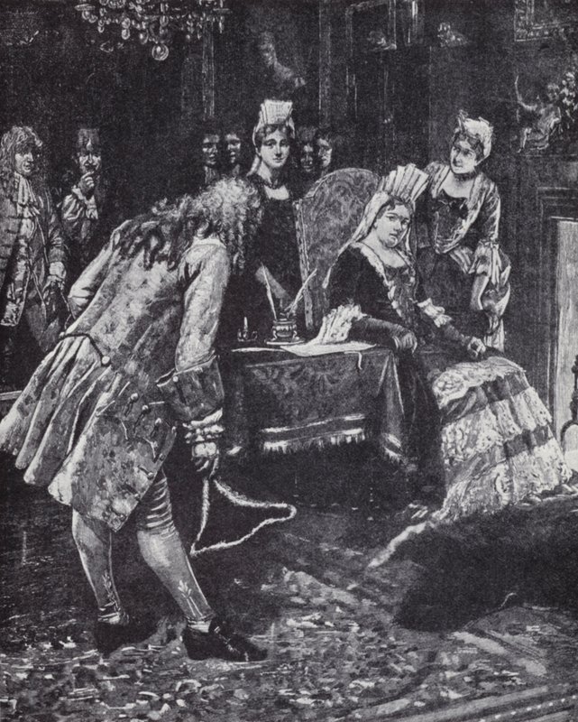 The Duke and Duchess of Marlborough falling out of favour with Queen Anne by Edmund Blair (after) Leighton