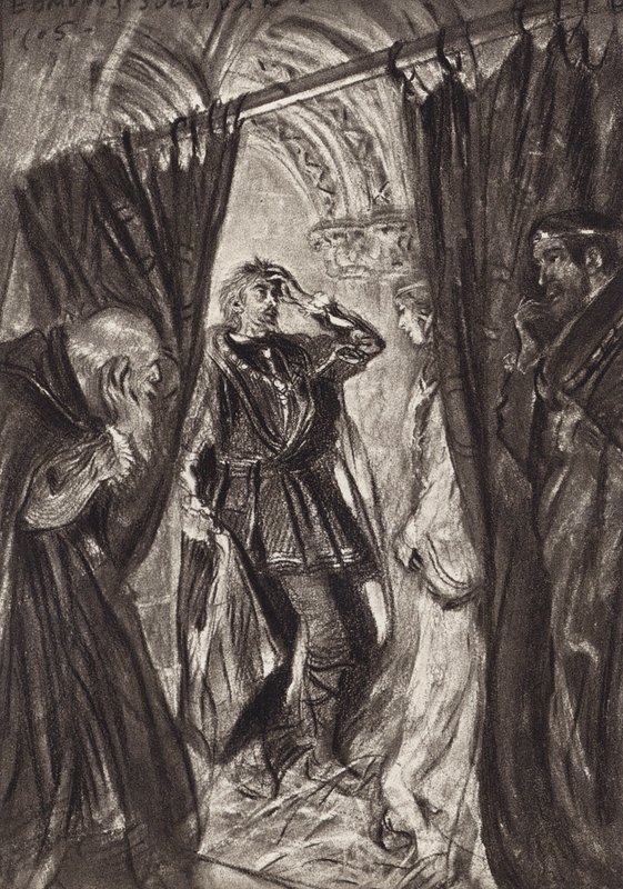 William Shakespeare: The Tragedy of Hamlet, Prince of Denmark, Act III, Scene 1 by Edmund Joseph (after) Sullivan