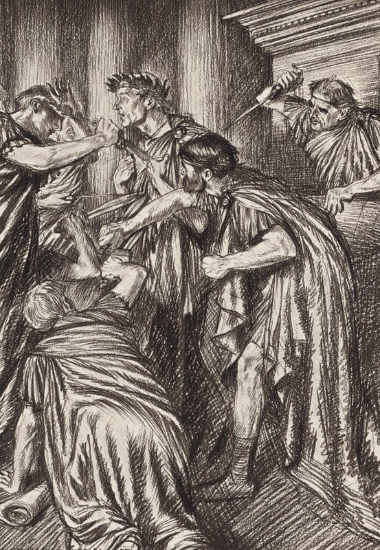 William Shakespeare: The Tragedy of Julius Caesar, Act III, Scene 1 by Edmund Joseph (after) Sullivan