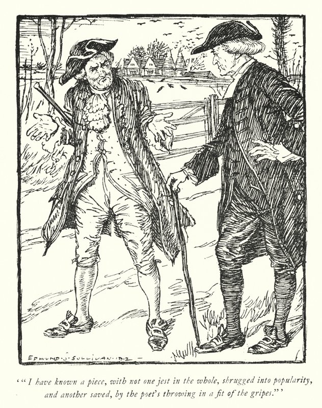 Illustration for The Vicar of Wakefield by Oliver Goldsmith by Edmund Joseph Sullivan