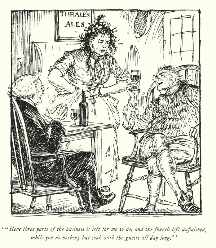 Illustration for The Vicar of Wakefield by Oliver Goldsmith by Edmund Joseph Sullivan