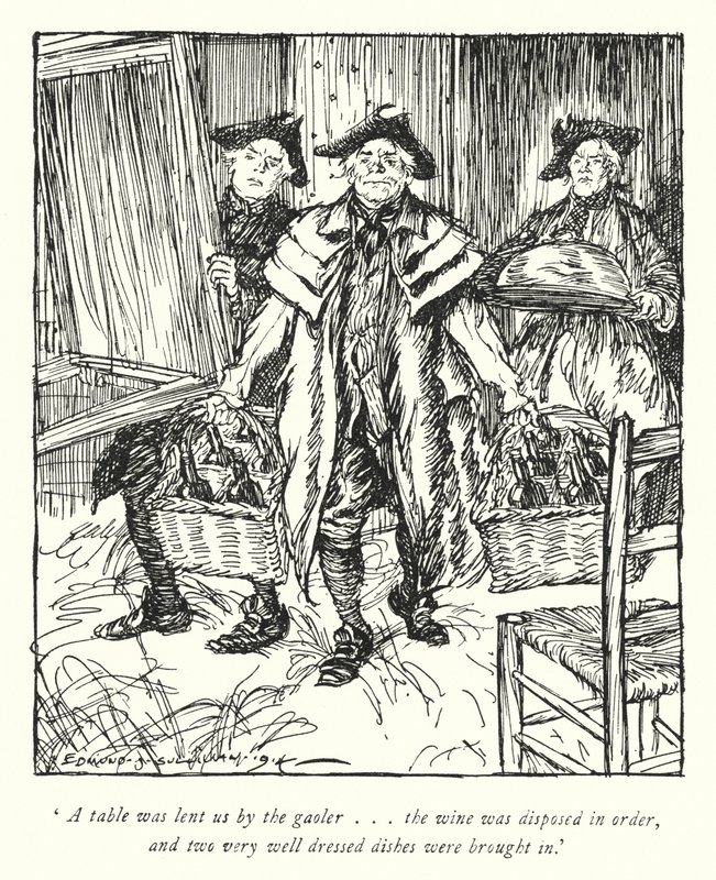 Illustration for The Vicar of Wakefield by Oliver Goldsmith by Edmund Joseph Sullivan