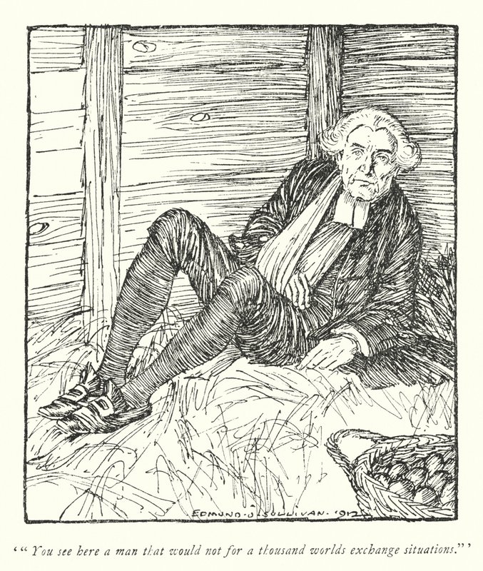 Illustration for The Vicar of Wakefield by Oliver Goldsmith by Edmund Joseph Sullivan
