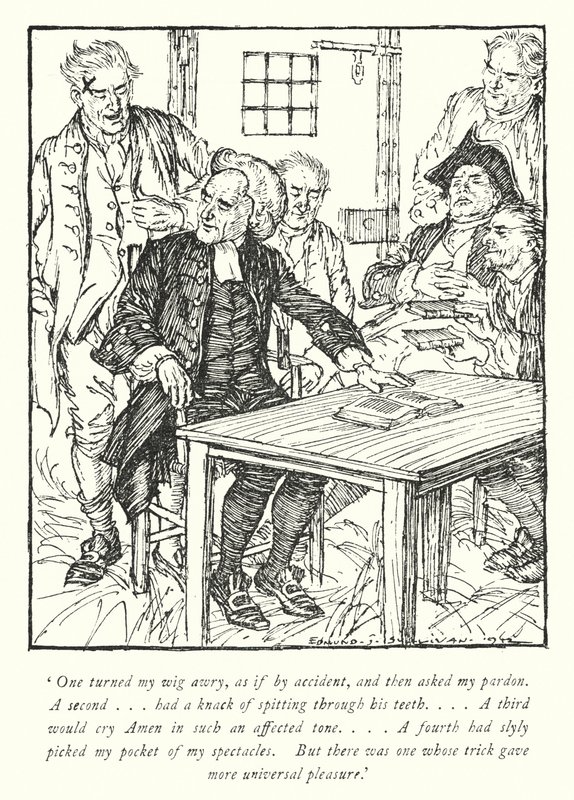 Illustration for The Vicar of Wakefield by Oliver Goldsmith by Edmund Joseph Sullivan