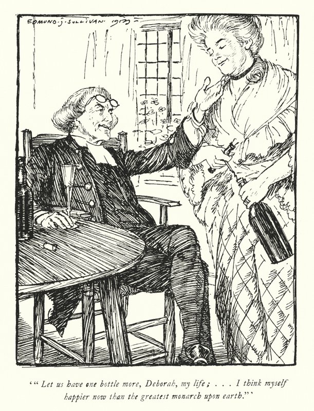 Illustration for The Vicar of Wakefield by Oliver Goldsmith by Edmund Joseph Sullivan