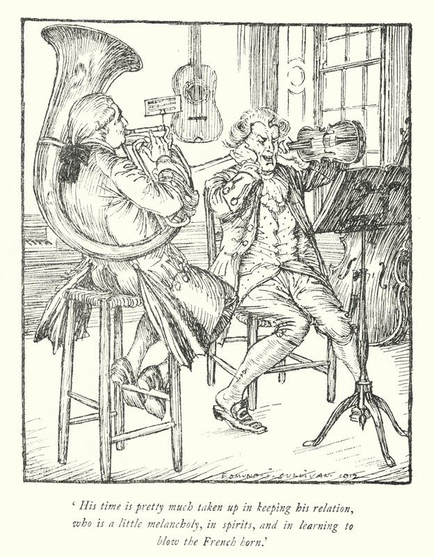 Illustration for The Vicar of Wakefield by Oliver Goldsmith by Edmund Joseph Sullivan