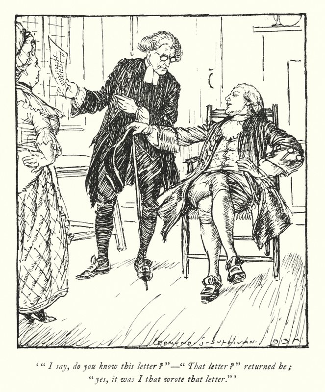 Illustration for The Vicar of Wakefield by Oliver Goldsmith by Edmund Joseph Sullivan