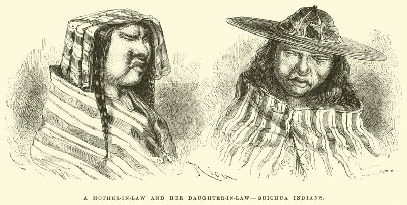 A Mother-in-Law and Her Daughter-in-Law, Quichua Indians by Edouard Riou