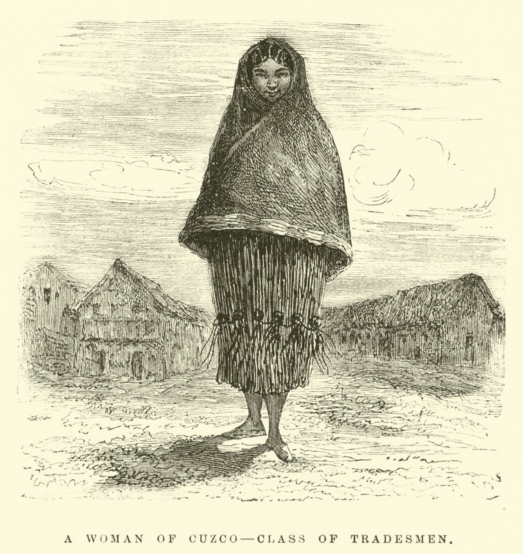 A Woman of Cuzco, Class of Tradesmen by Edouard Riou