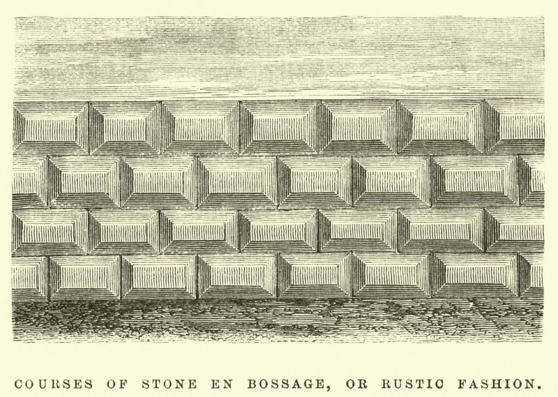 Courses of Stone en Bossage, or Rustic Fashion by Edouard Riou