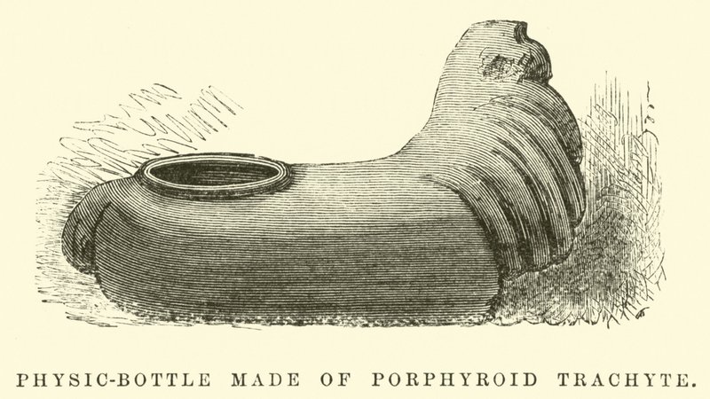 Physic-Bottle Made of Porphyroid Trachyte by Edouard Riou