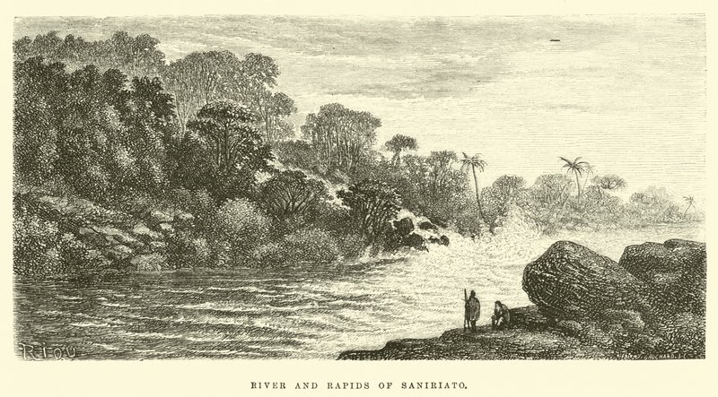 River and Rapids of Saniriato by Edouard Riou