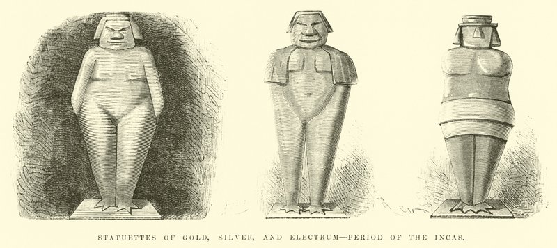 Statuettes of Gold, Silver, and Electrum, Period of the Incas by Edouard Riou