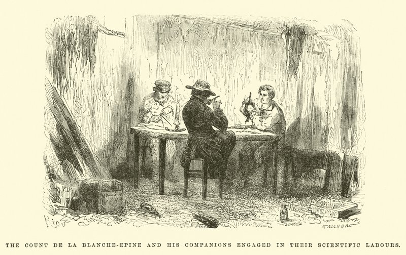The Count de la Blanche-Epine and His Companions Engaged in Their Scientific Labours by Edouard Riou