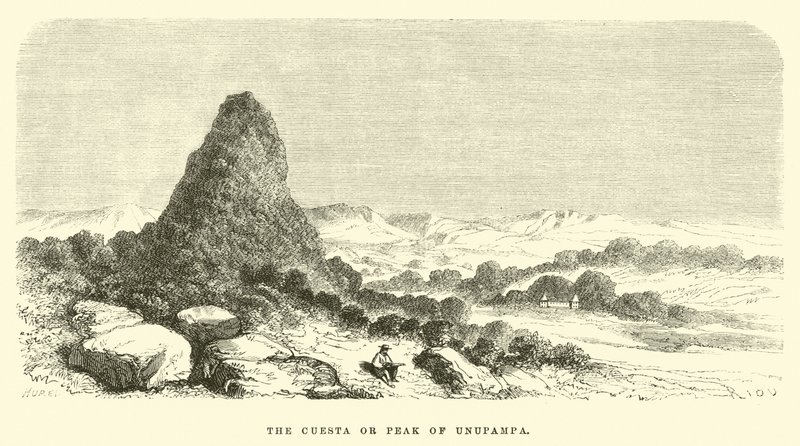 The Cuesta or Peak of Unupampa by Edouard Riou