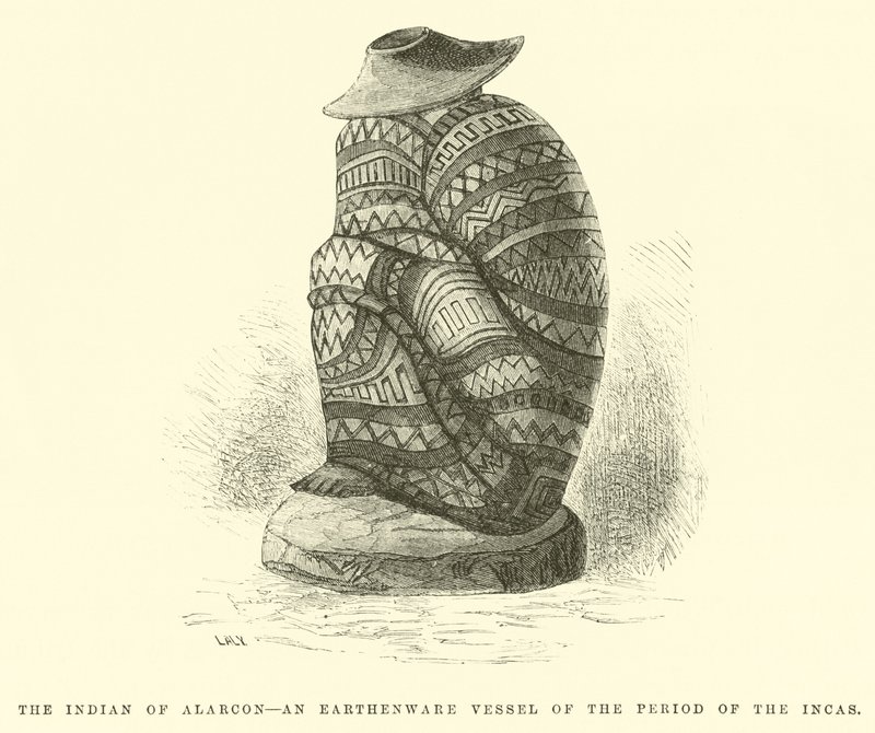 The Indian of Alarcon, an Earthenware Vessel of the Period of the Incas by Edouard Riou