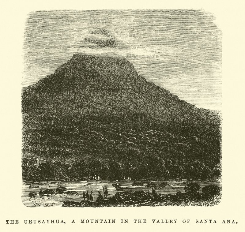 The Urusayhua, a Mountain in the Valley of Santa Ana by Edouard Riou