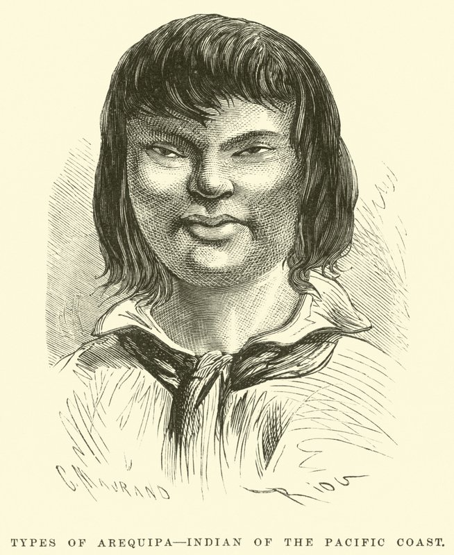 Types of Arequipa, Indian of the Pacific Coast by Edouard Riou