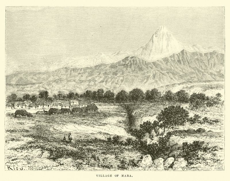 Village of Mara by Edouard Riou