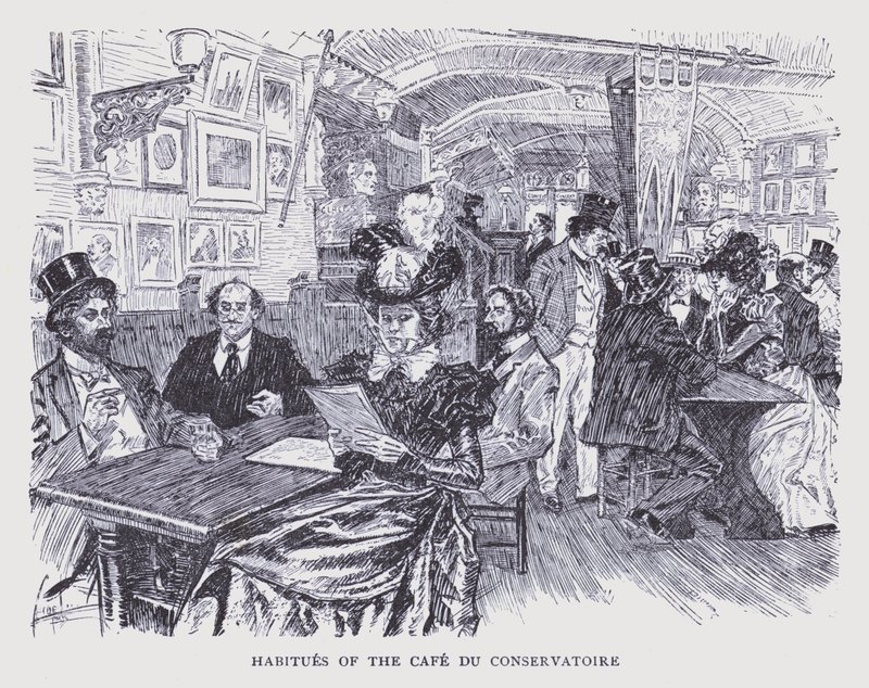 Bohemian Paris: Habitues of the Cafe du Conservatoire by Edouard Alfred (1875 1954) Cucuel