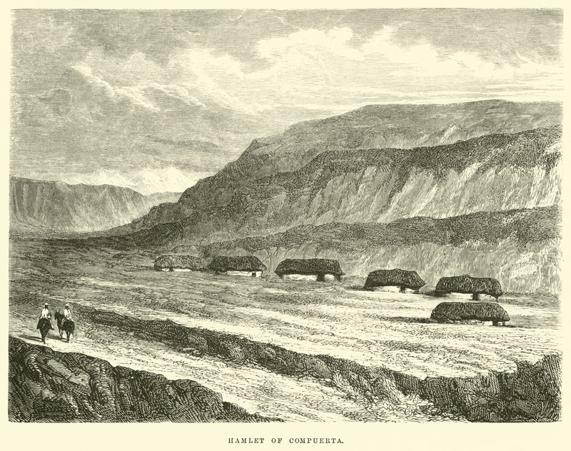 Hamlet of Compuerta by Edouard Riou