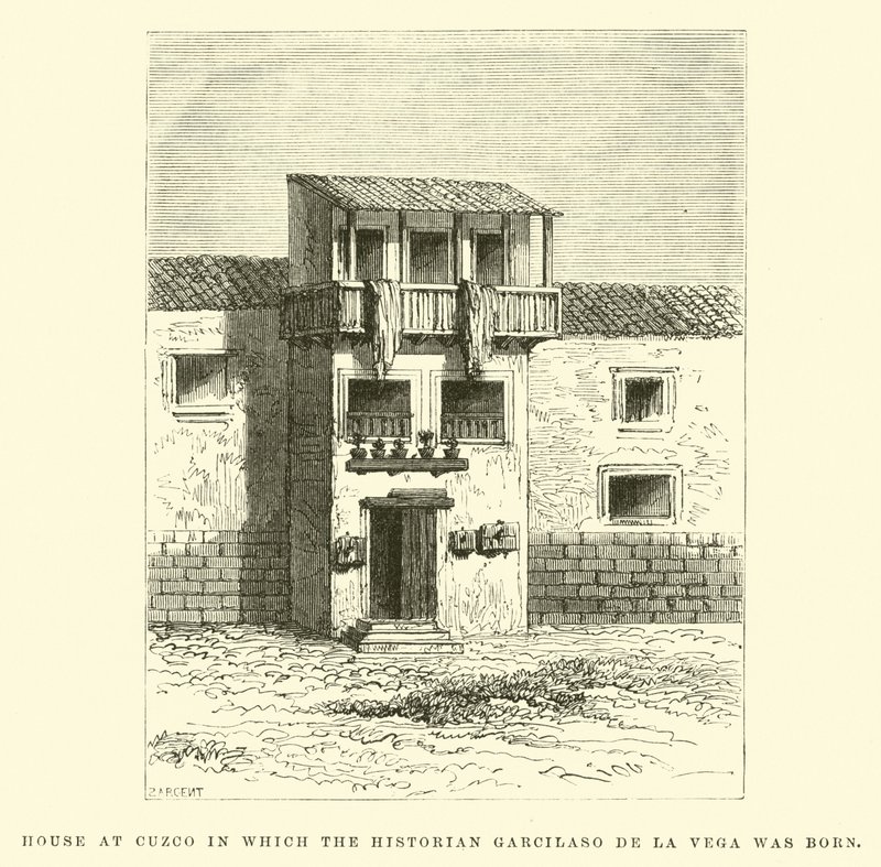 House at Cuzco in Which the Historian Garcilaso de la Vega Was Born by Edouard Riou