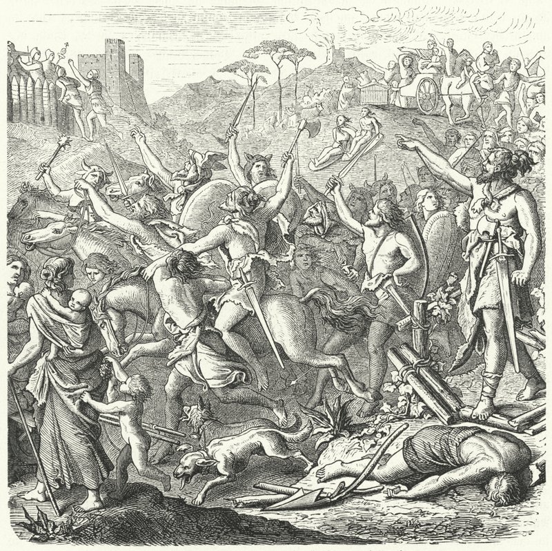 Invasion of Roman Territory by the Cimbri, Late 2nd Century BC by Eduard Bendemann