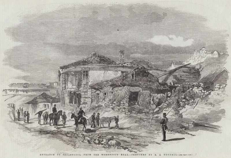 Entrance to Sebastopol, from the Woronzoff Road by Edward Angelo Goodall
