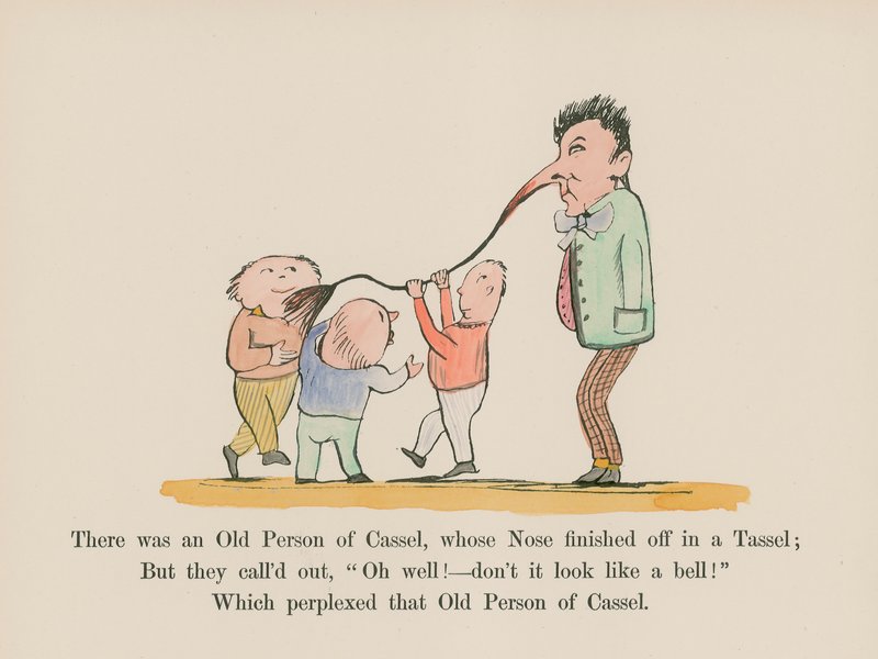 There was an Old Person of Cassel, whose Nose finished off in a Tassel by Edward (after) Lear