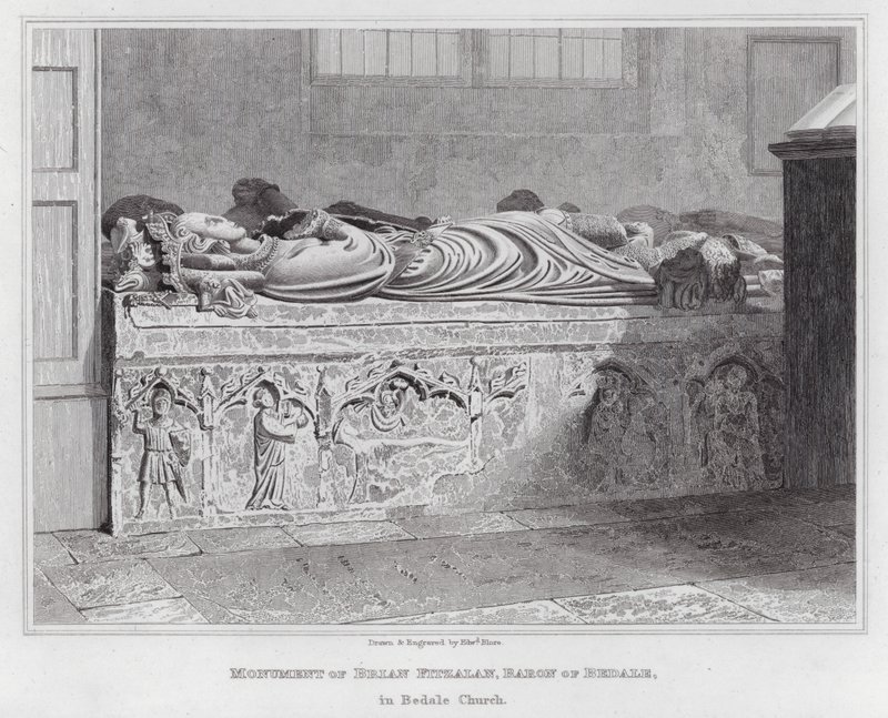 Monument of Brian Fitzalan, Baron of Bedale, in Bedale Church by Edward Blore