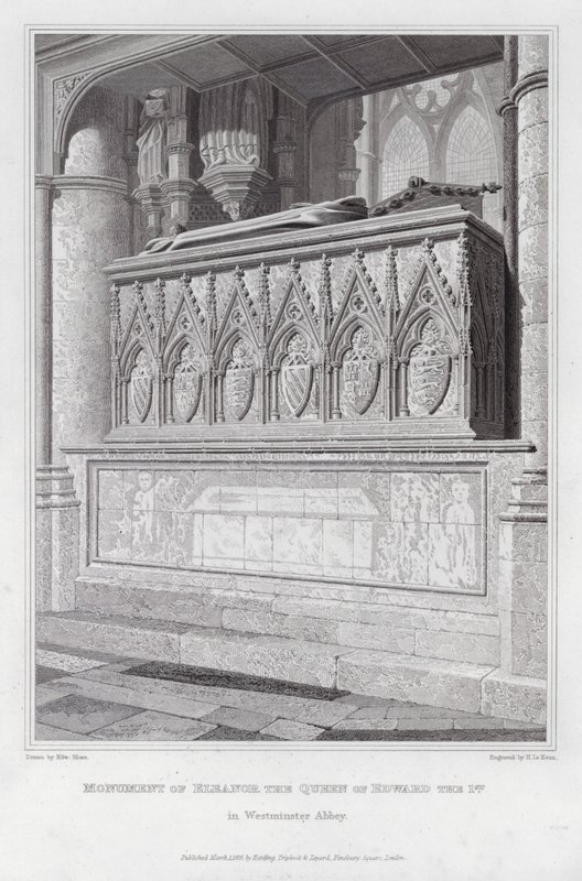 Monument of Eleanor the Queen of Edward I, in Westminster Abbey by Edward Blore