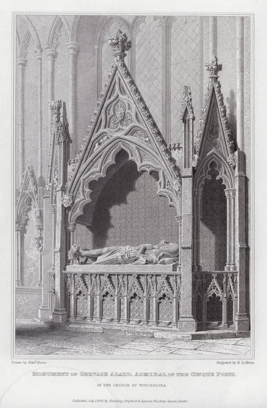 Monument of Gervase Alard, Admiral of the Cinque Ports, in the Church at Winchelsea by Edward Blore