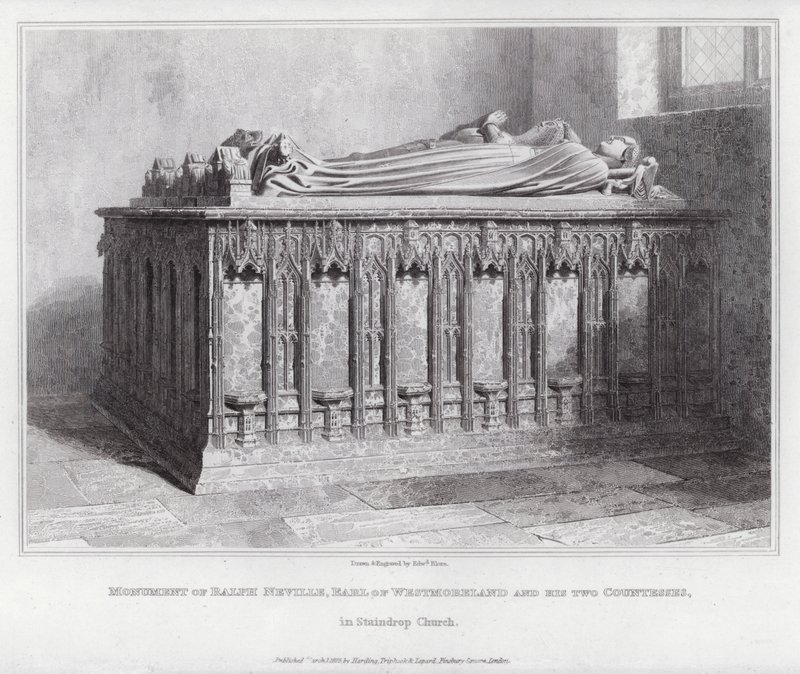 Monument of Ralph Neville, Earl of Westmoreland and his two Countesses, in Staindrop Church by Edward Blore
