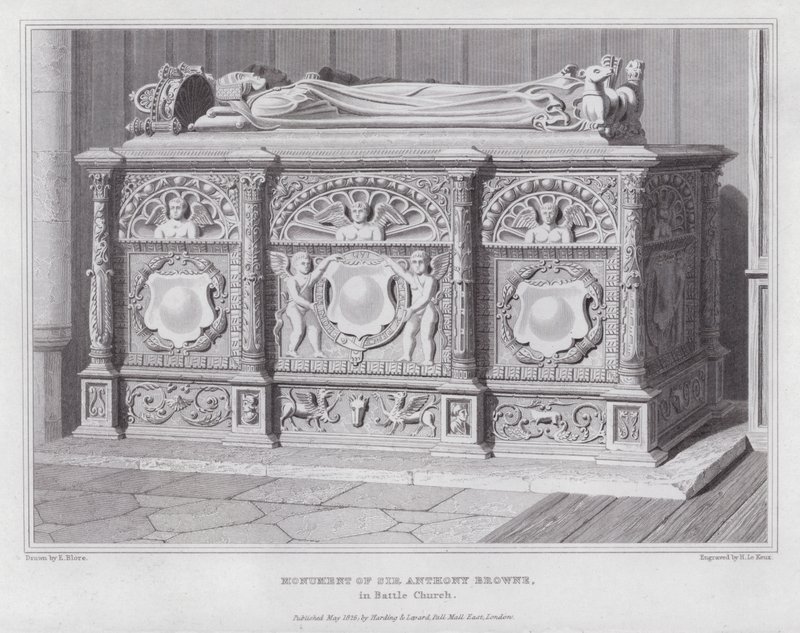 Monument of Sir Anthony Browne, in Battle Church by Edward Blore