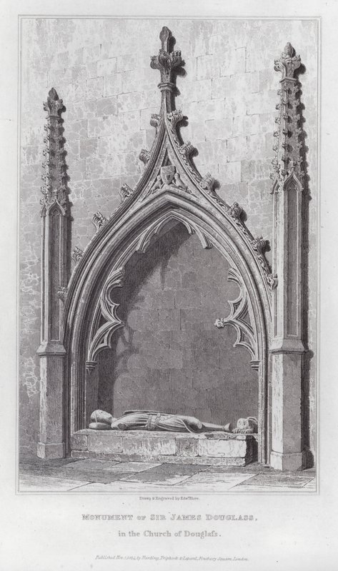 Monument of Sir James Douglass, in the Church of Douglass (engraving) by Edward Blore