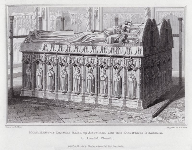 Monument of Thomas Earl of Arundel and his Countess Beatrix, in Arundel Church by Edward Blore