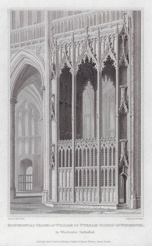 Monumental Chapel of William of Wykham, Bishop of Winchester, in Winchester Cathedral by Edward Blore