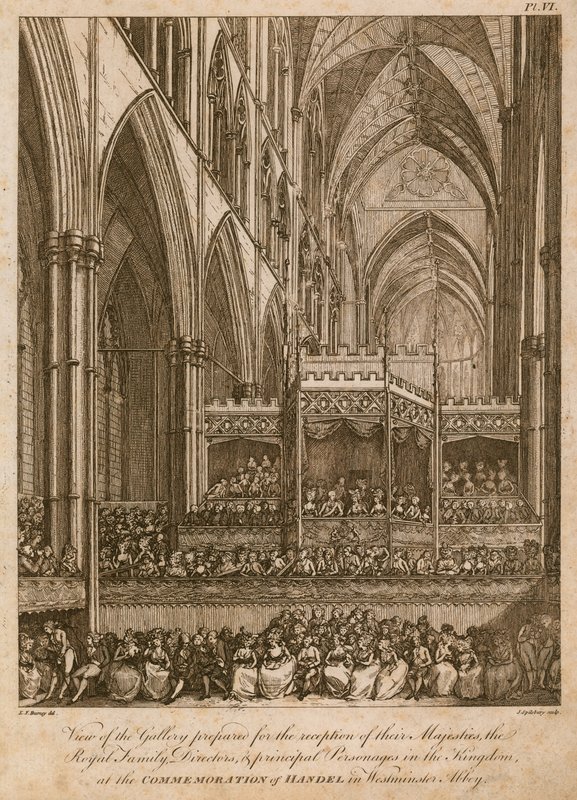 Commemoration of Handel, Westminster Abbey, London by Edward Dayes